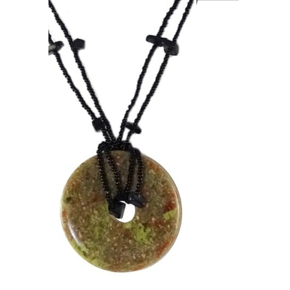 SAVVY Cie beaded black onyx and epidot necklace - Picture 2 of 6